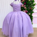 Vestido Infantil Longo Bella Child Manuela Lilás