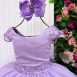 Vestido Infantil Longo Bella Child Manuela Lilás