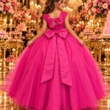 Vestido Infantil Longo Bella Child Manuela Pink