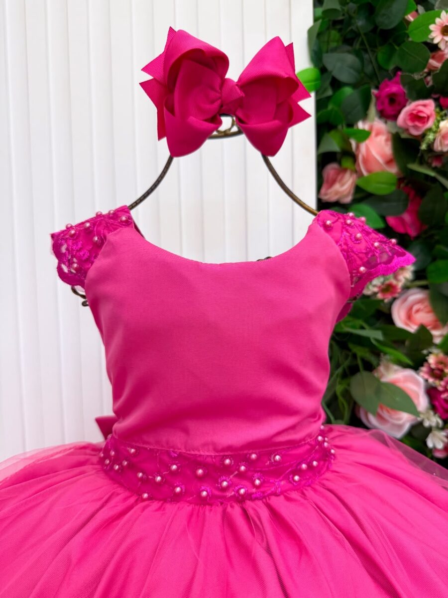 Vestido Infantil Longo Bella Child Manuela Pink