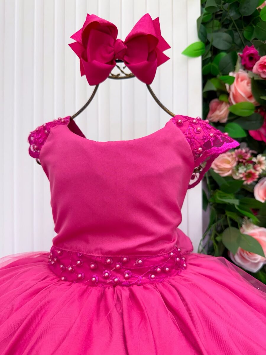 Vestido Infantil Longo Bella Child Manuela Pink
