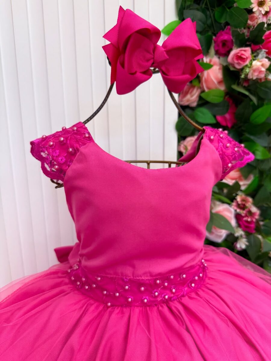 Vestido Infantil Longo Bella Child Manuela Pink