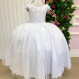 Vestido Infantil Longo Bella Child Manuela Branco