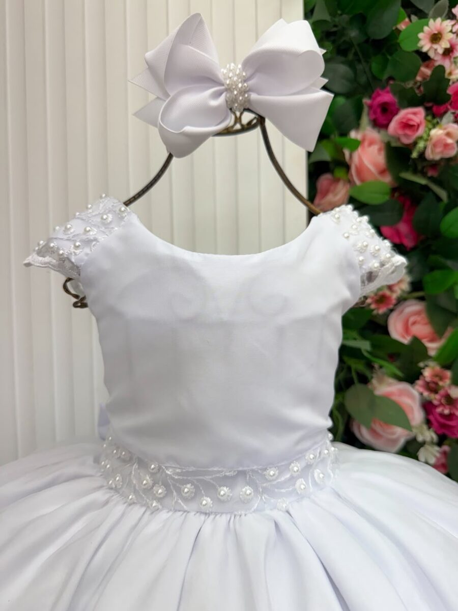 Vestido Infantil Longo Bella Child Manuela Branco