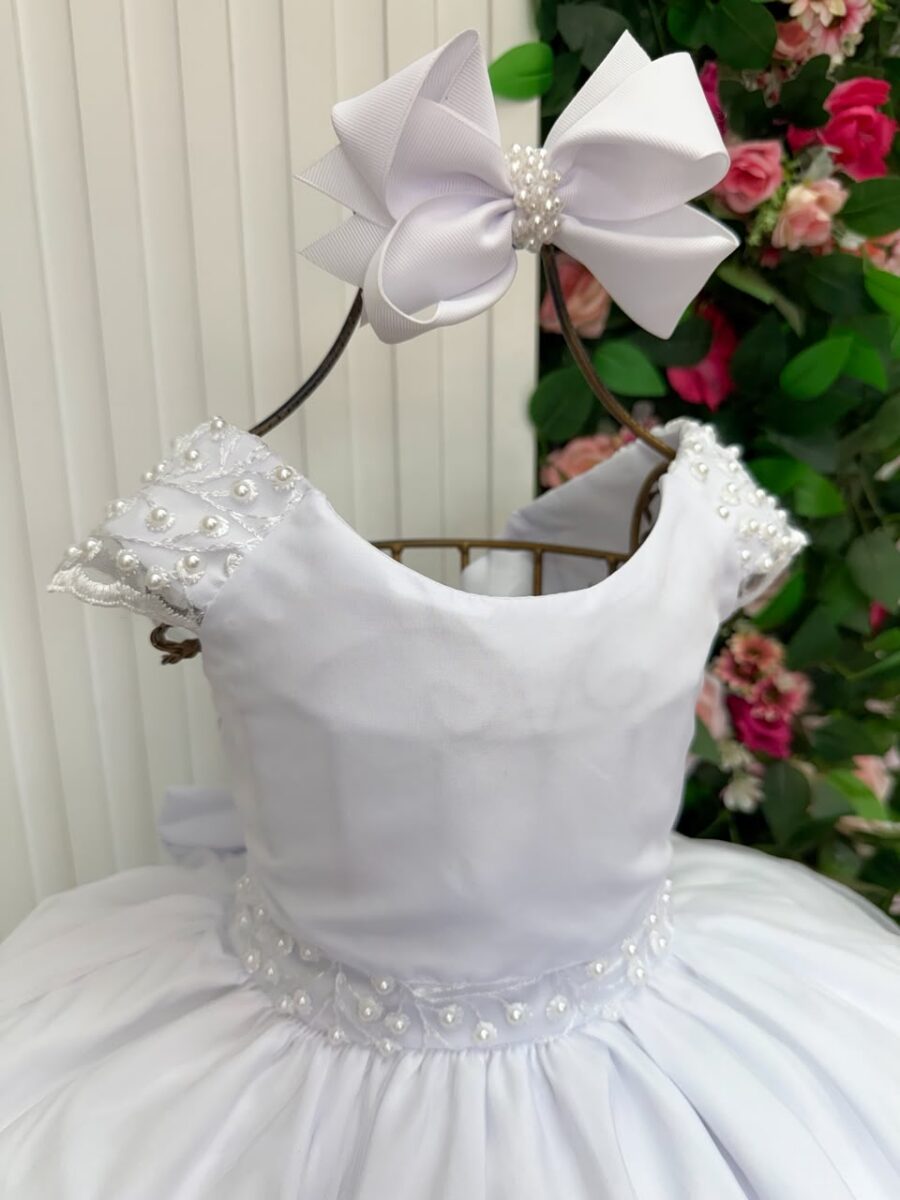 Vestido Infantil Longo Bella Child Manuela Branco