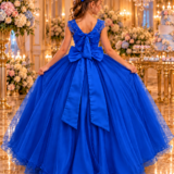 Vestido Infantil Longo Bella Child Manuela Azul Royal