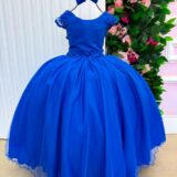 Vestido Infantil Longo Bella Child Manuela Azul Royal