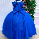Vestido Infantil Longo Bella Child Manuela Azul Royal