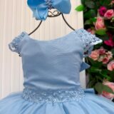Vestido Infantil Longo Bella Child Manuela Azul Bebê