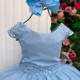 Vestido Infantil Longo Bella Child Manuela Azul Bebê