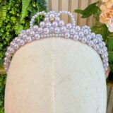 Coroa Infantil Princesa de Pérolas e Strass Luxo